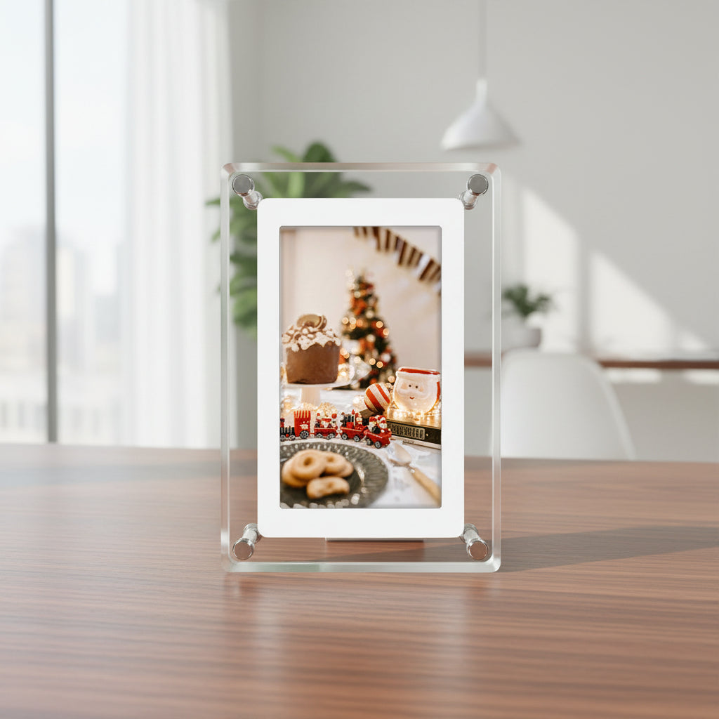 Marco de fotos digital de 5 pulgadas con reproducción multimedia