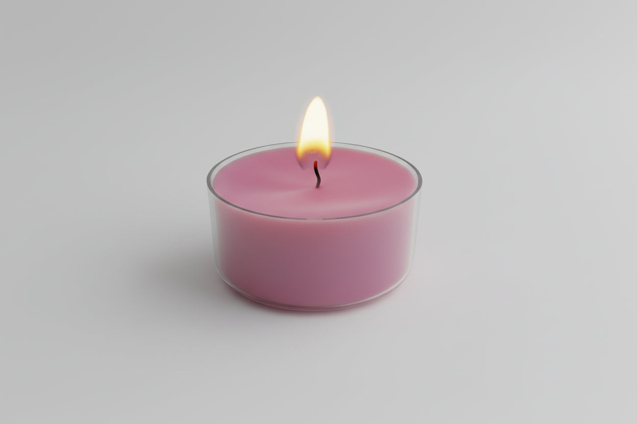 Velas de rosa y peonía de baja temperatura