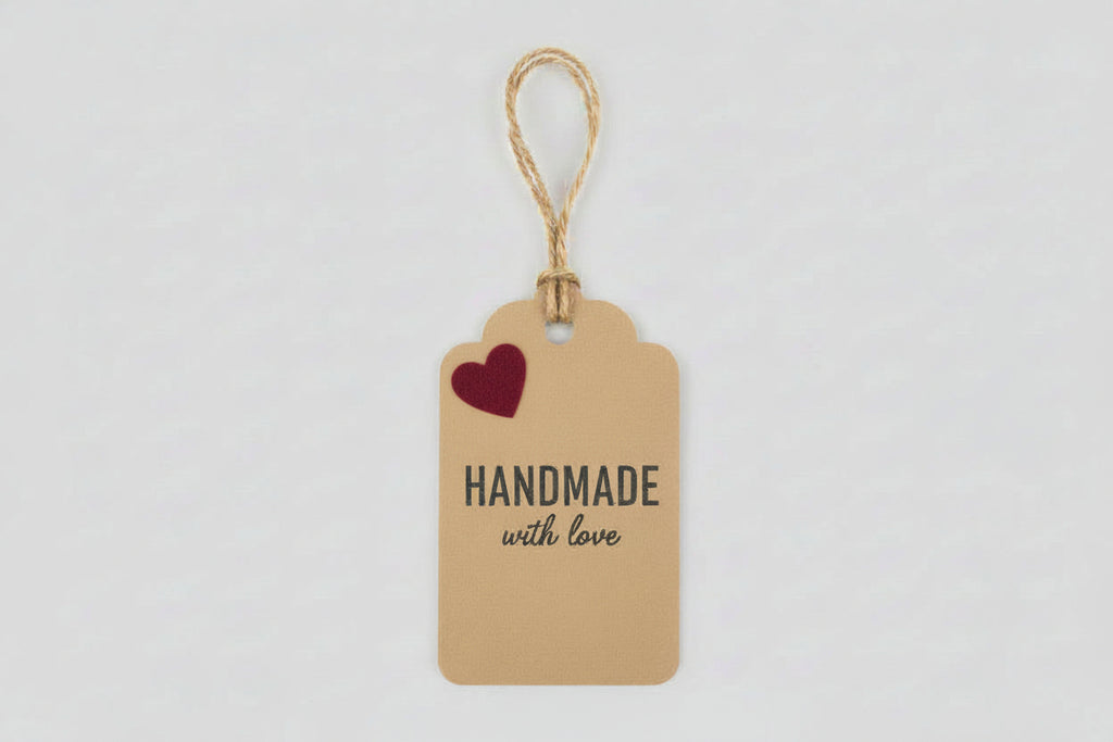 Etiquetas de regalo en blanco hechas a mano