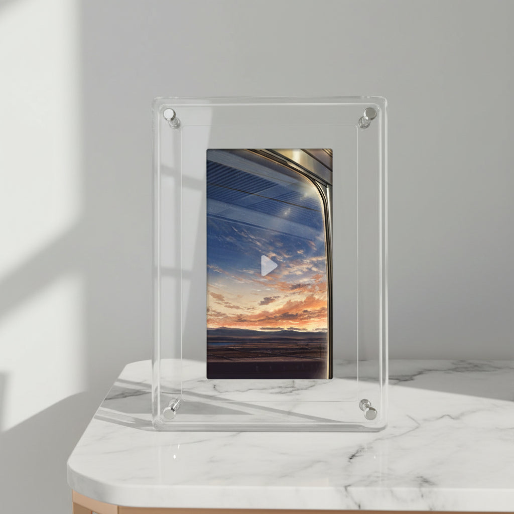 Marco de fotos digital de 5 pulgadas con reproducción multimedia