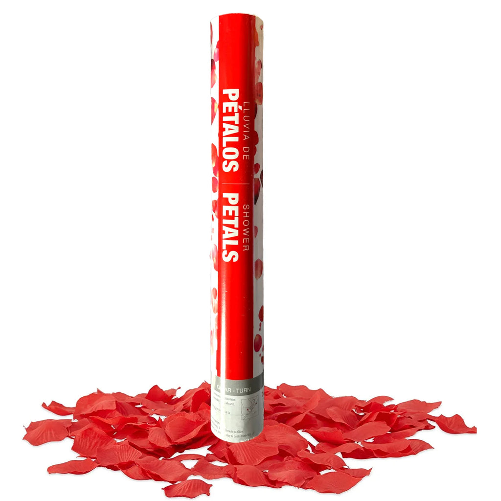 Cañón de Confeti de Pétalos Rojos
