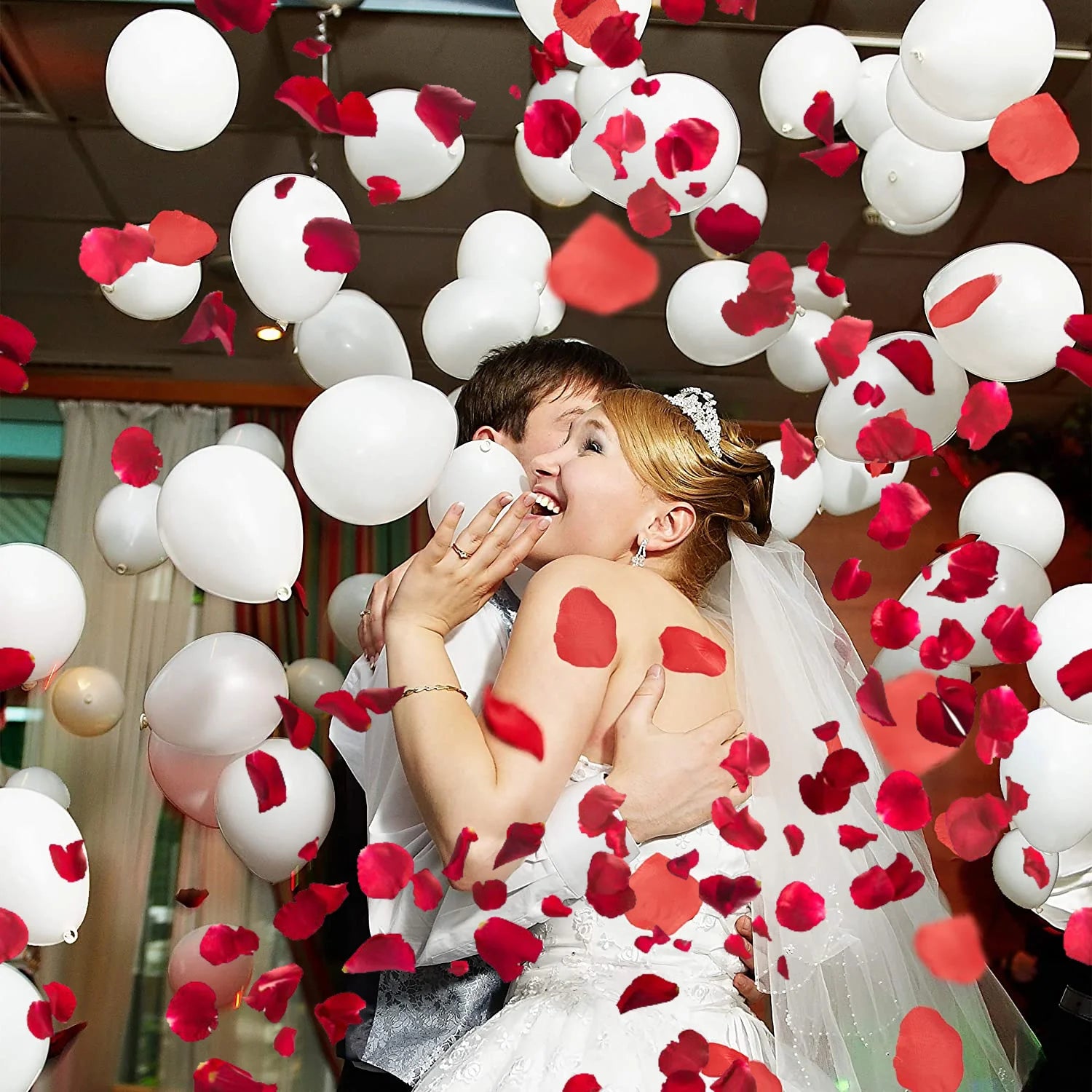 Cañón de Confeti de Pétalos Rojos