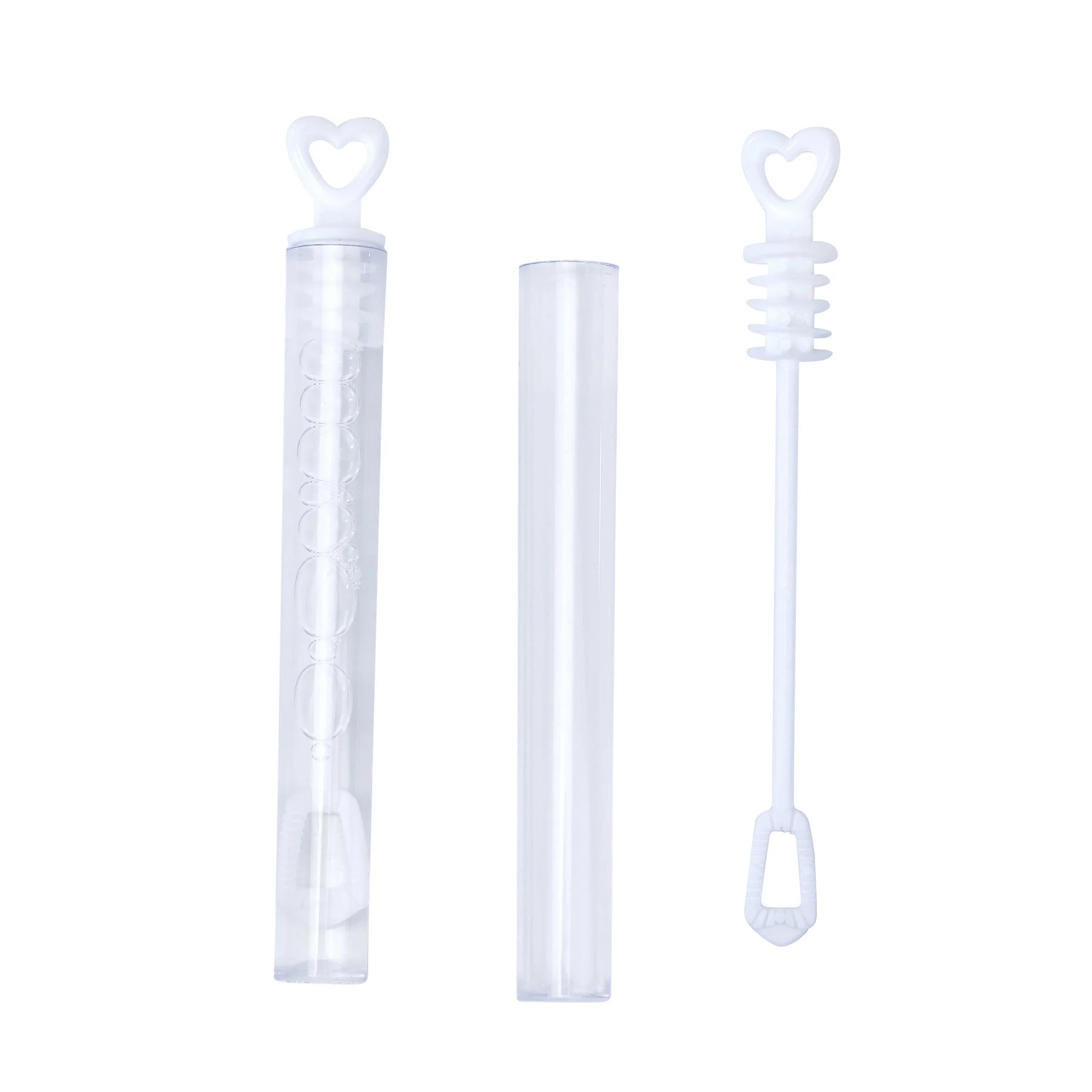 Varitas de burbujas en forma de corazón