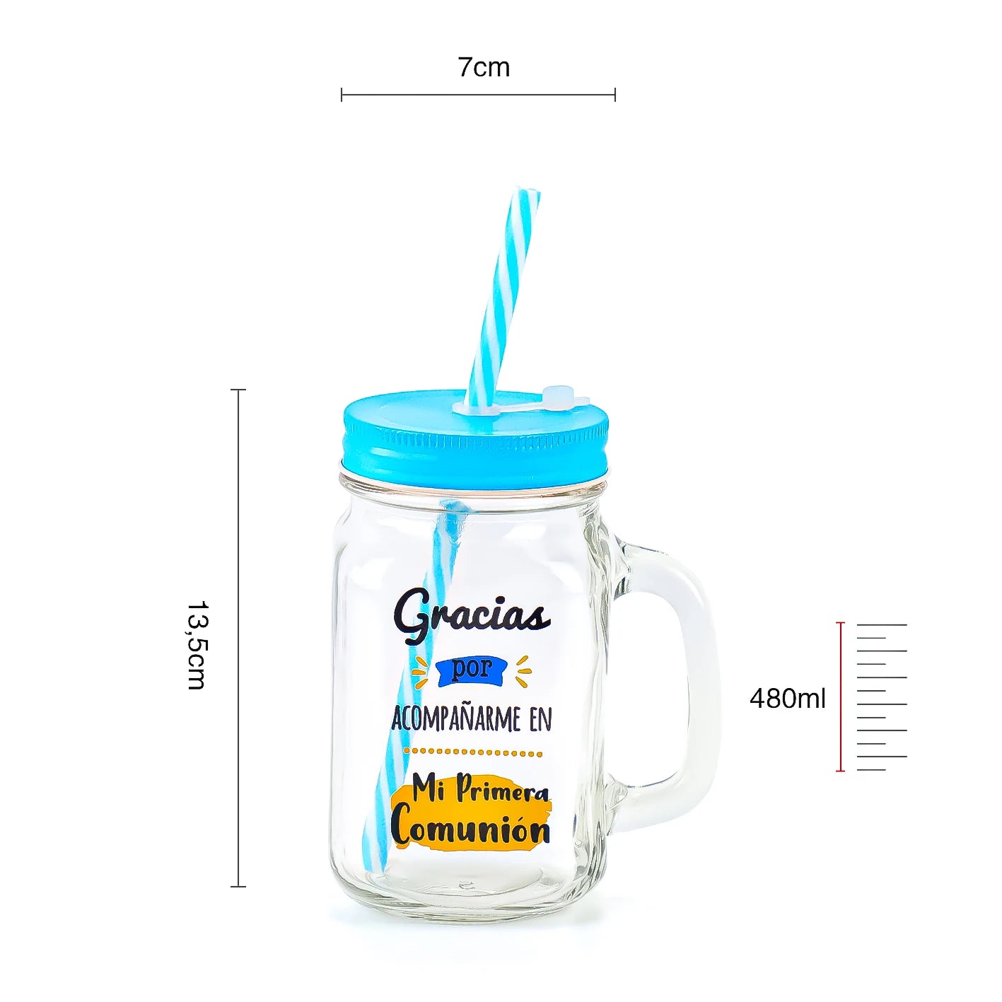 Frascos de cristal con frases