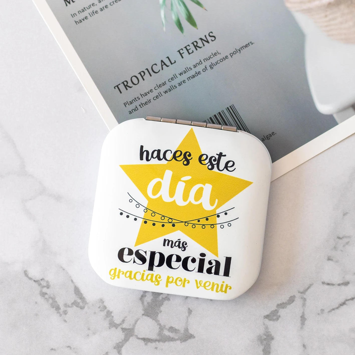 Espejo portátil de doble cara