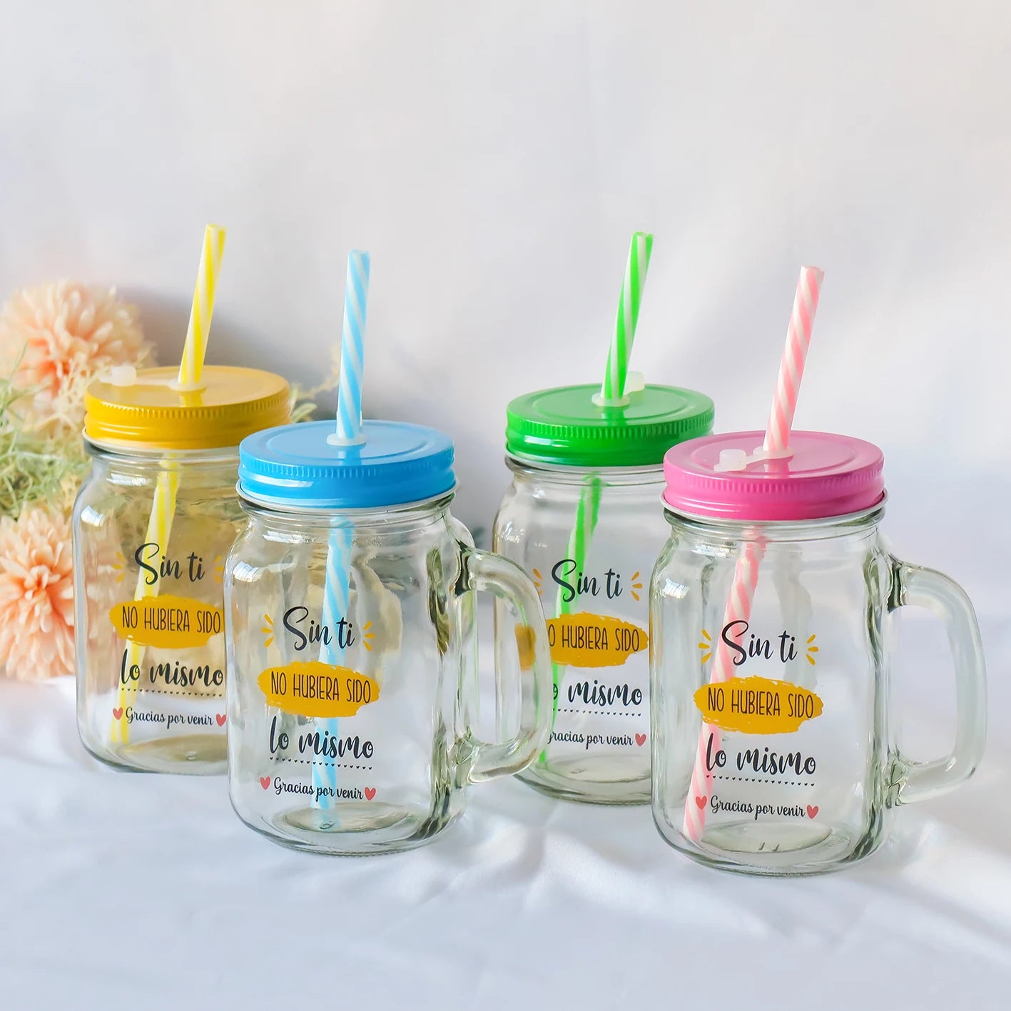 Juego original de frascos de vidrio