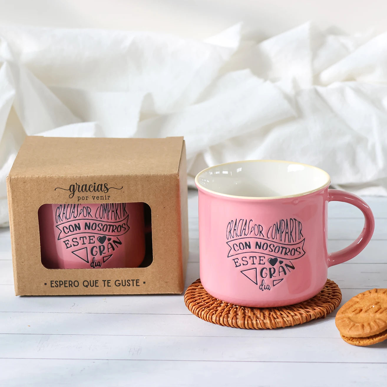 Set de tazas de cerámica con frases