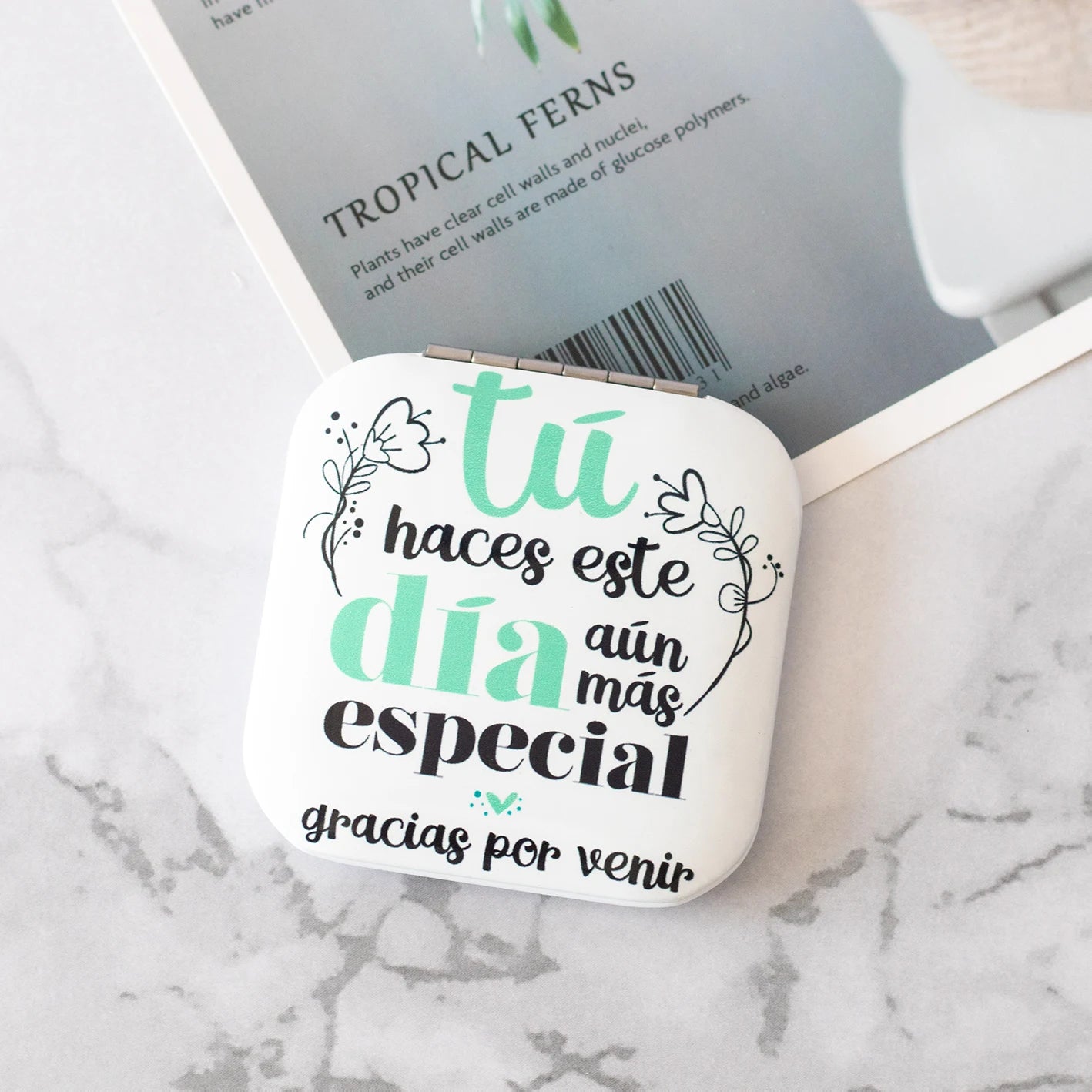 Espejo portátil de doble cara