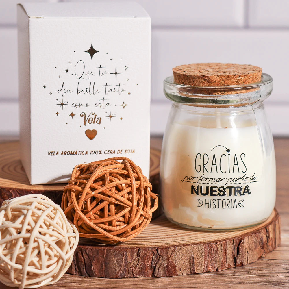 Velas aromáticas regalos en bodas