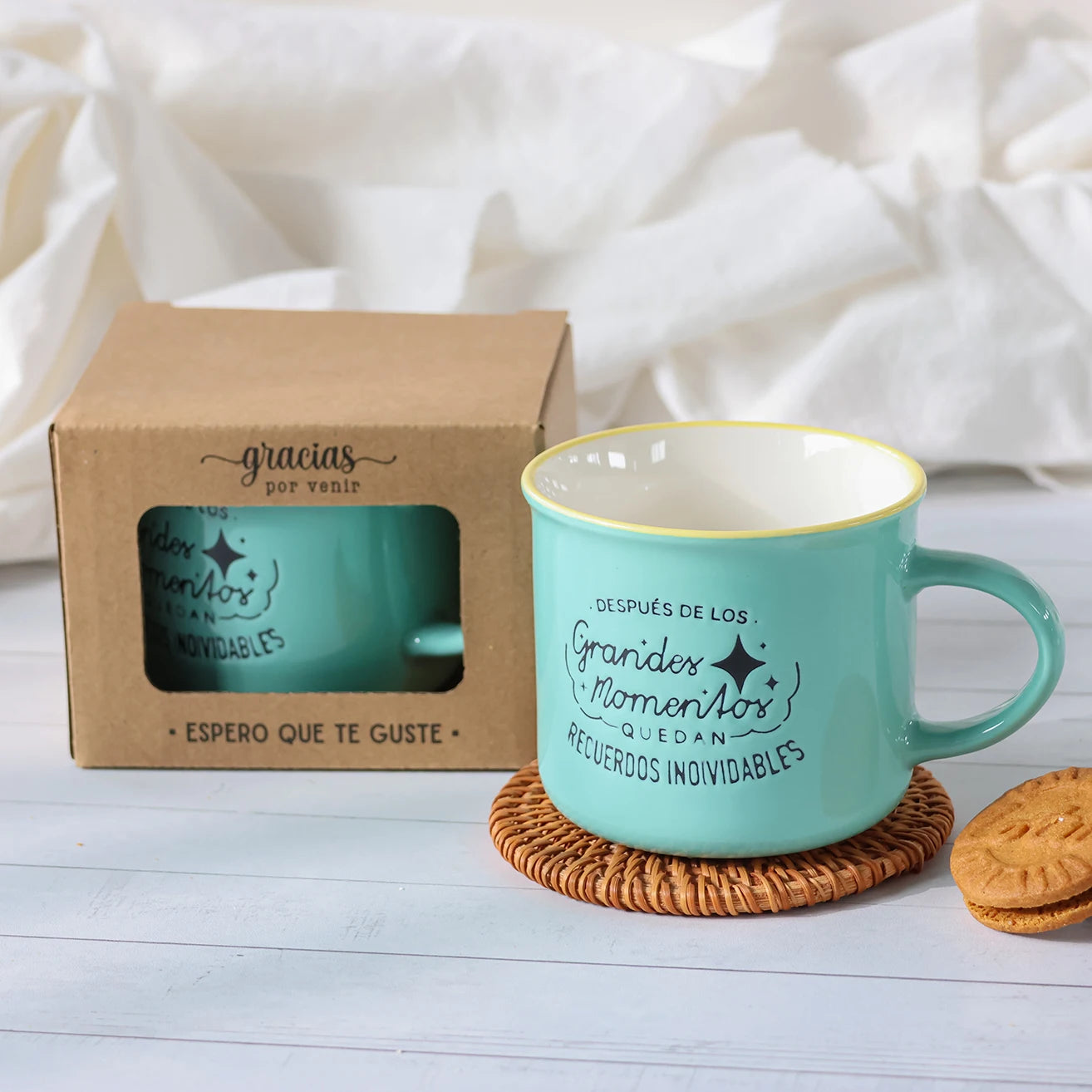 Set de tazas de cerámica con frases