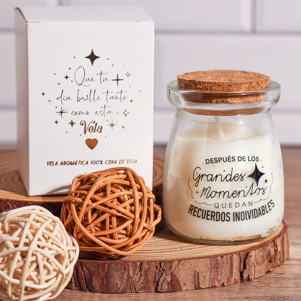 Velas aromáticas regalos en bodas