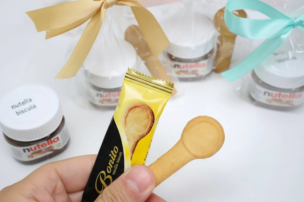 Mini Nutella de con cucharita de galleta