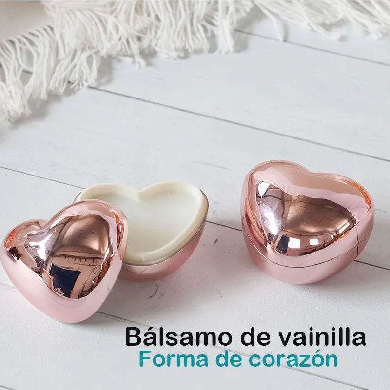Bálsamos labiales en forma de corazón