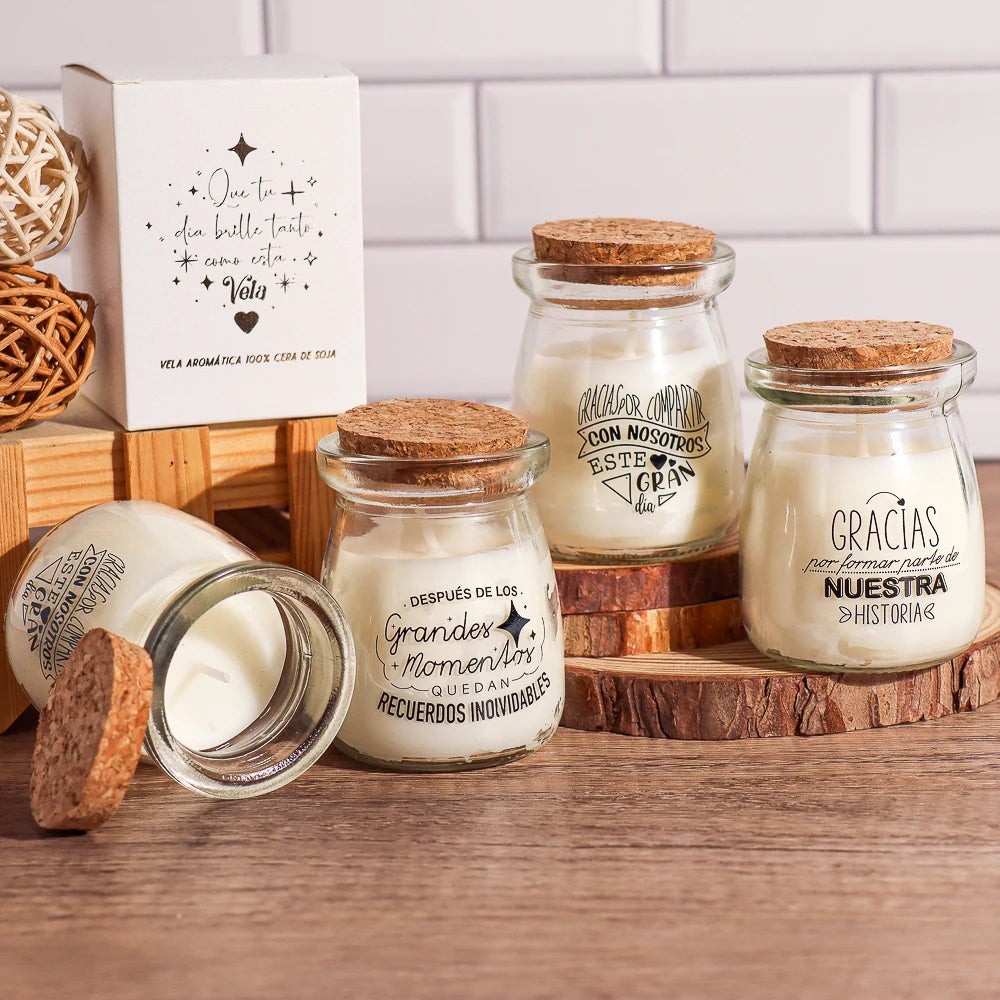 Velas aromáticas regalos en bodas