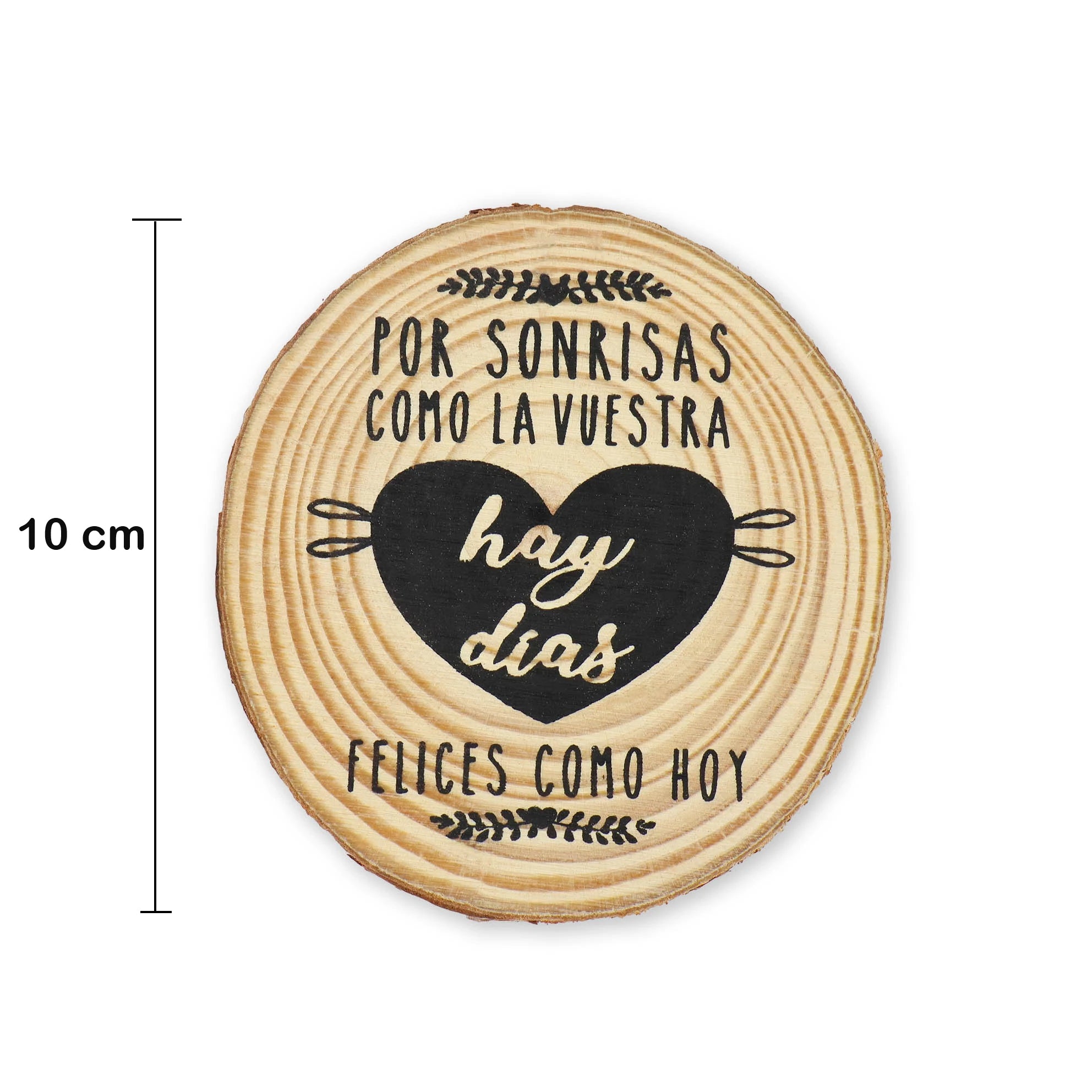 Set de posavasos de madera con frases