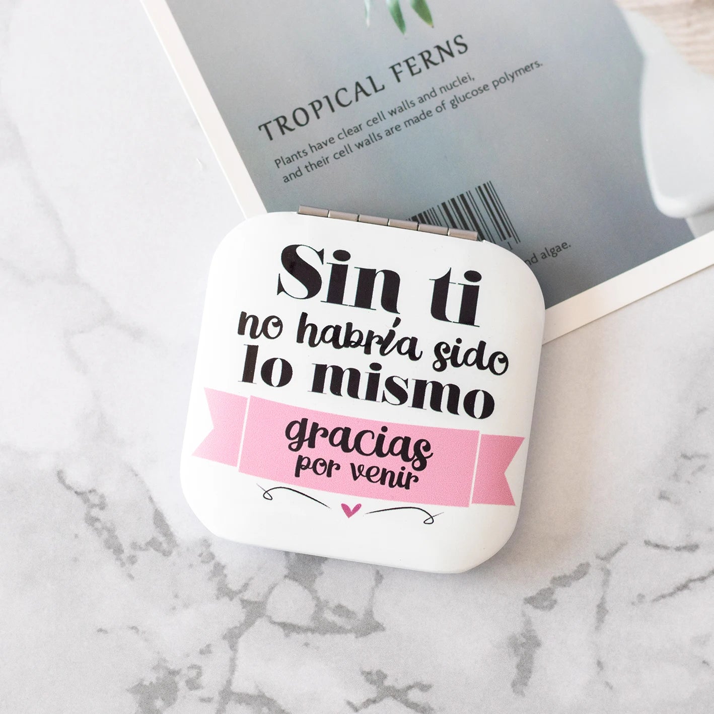 Espejo portátil de doble cara