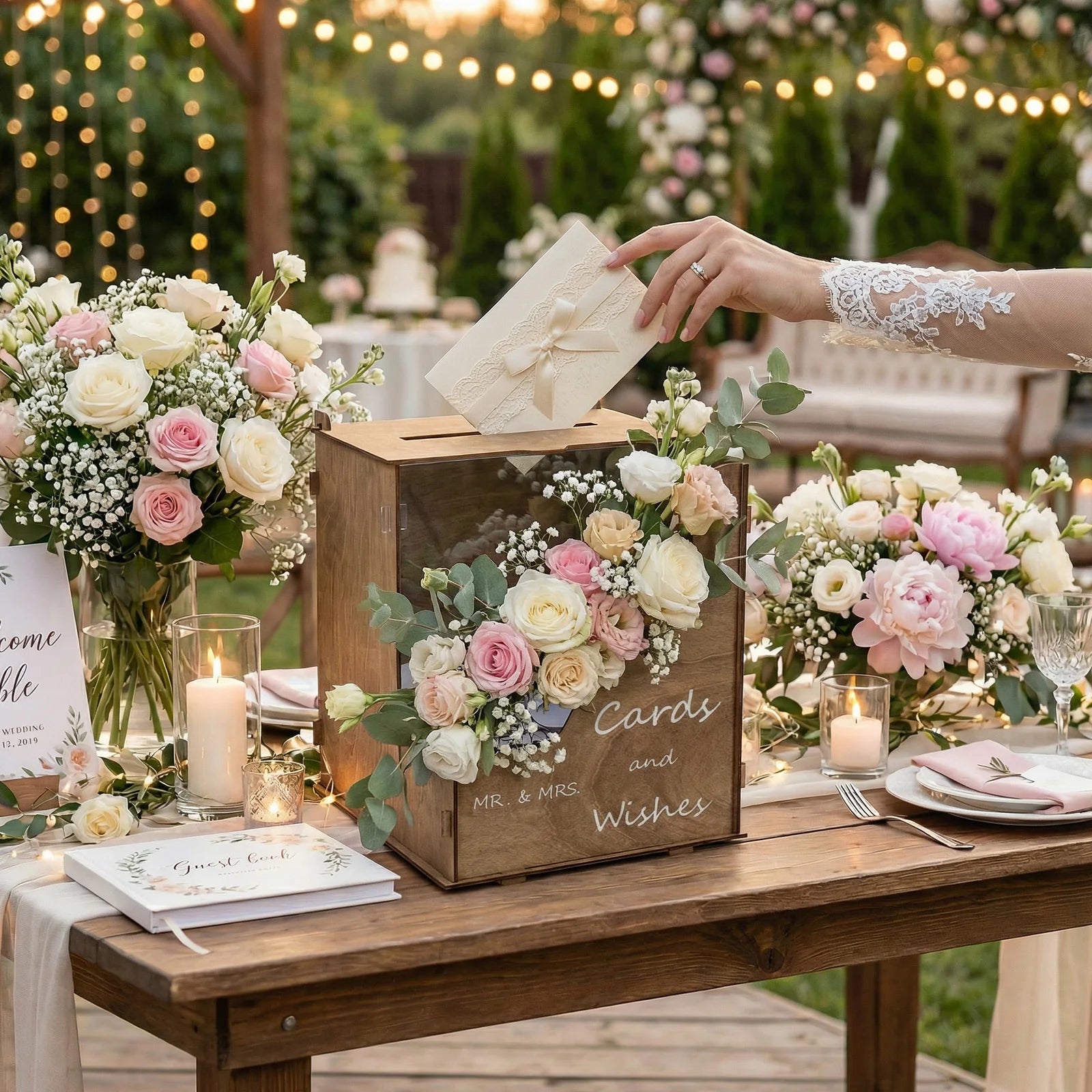Caja para tarjetas de boda