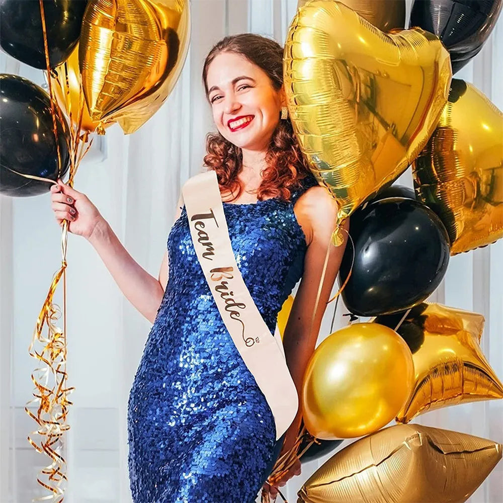 Juego de Cinta Satinada Equipo Novia