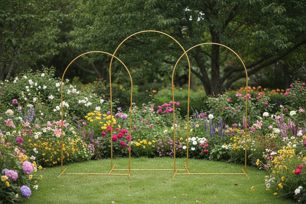 Soporte de Arco de Boda Dorado