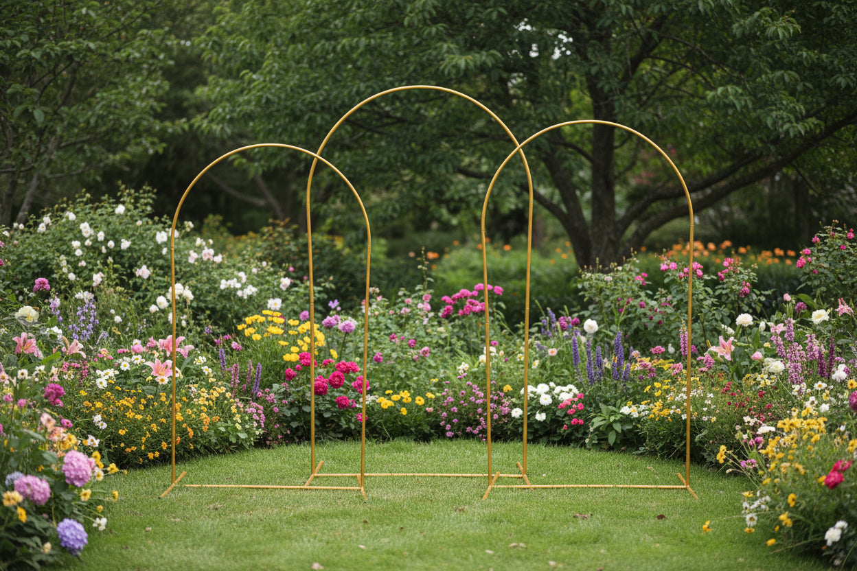 Soporte de Arco de Boda Dorado