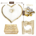 Wedding Guest Book Alternative Wedding Decor Drop Heart Guestbook Wooden Heart shape Guest Drop Box Table Decoration