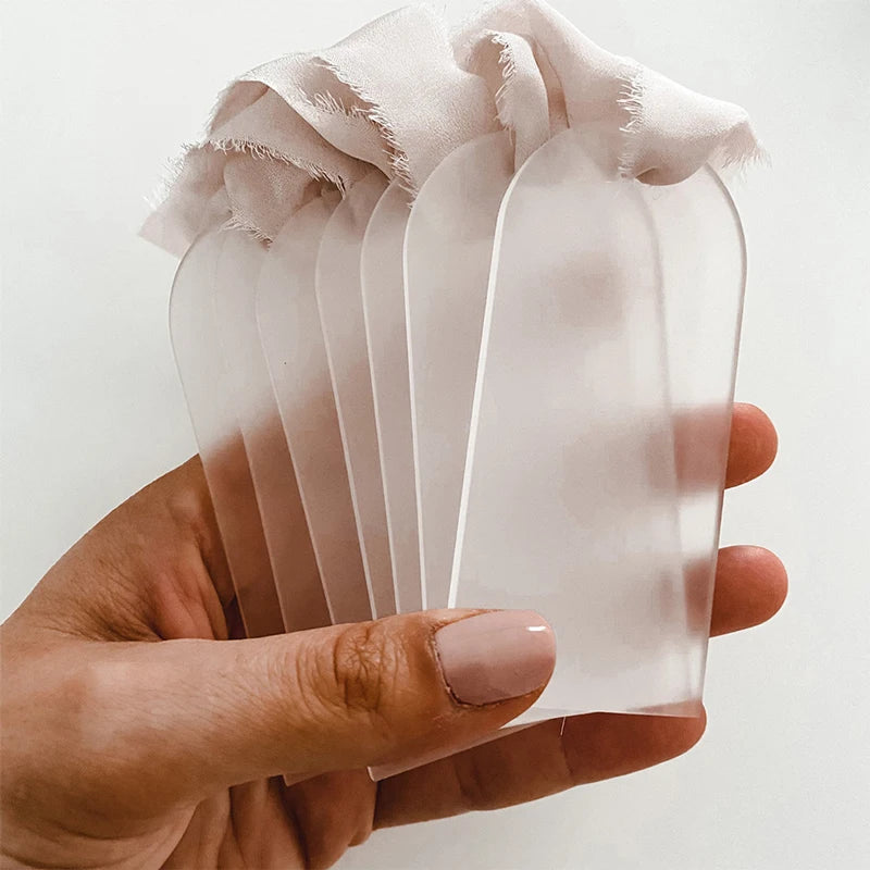 Tarjeta de Lugar de Boda de Acrílico