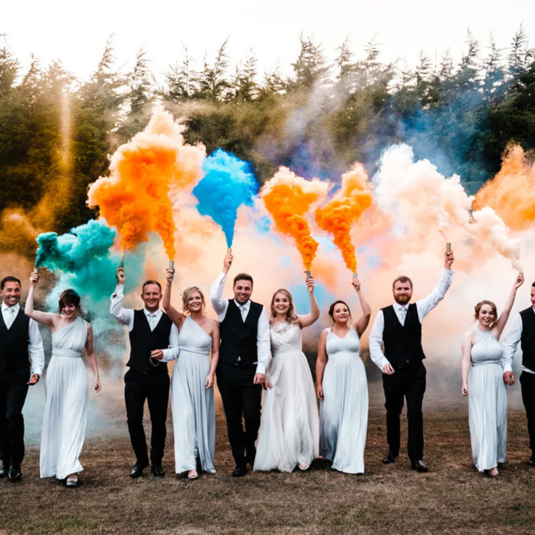 Aletas de humo de colores