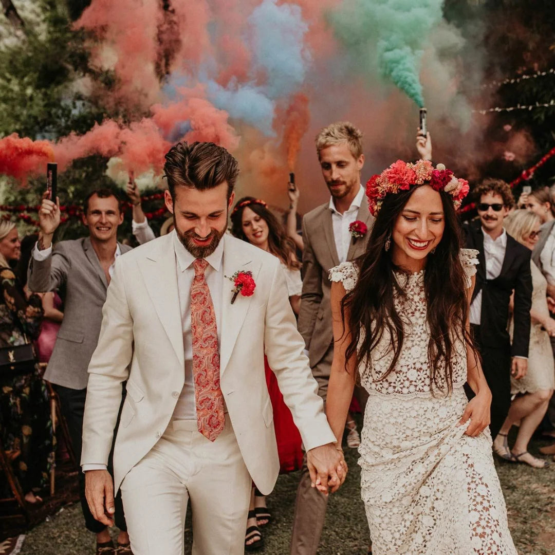 Aletas de humo de colores