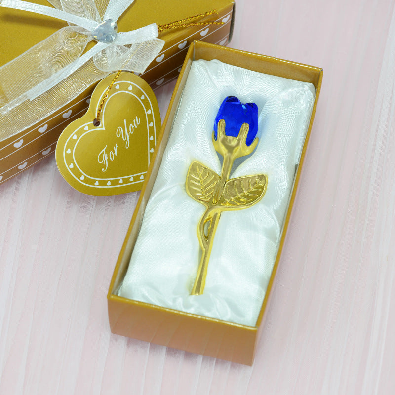 Adorno de Rosa de Cristal