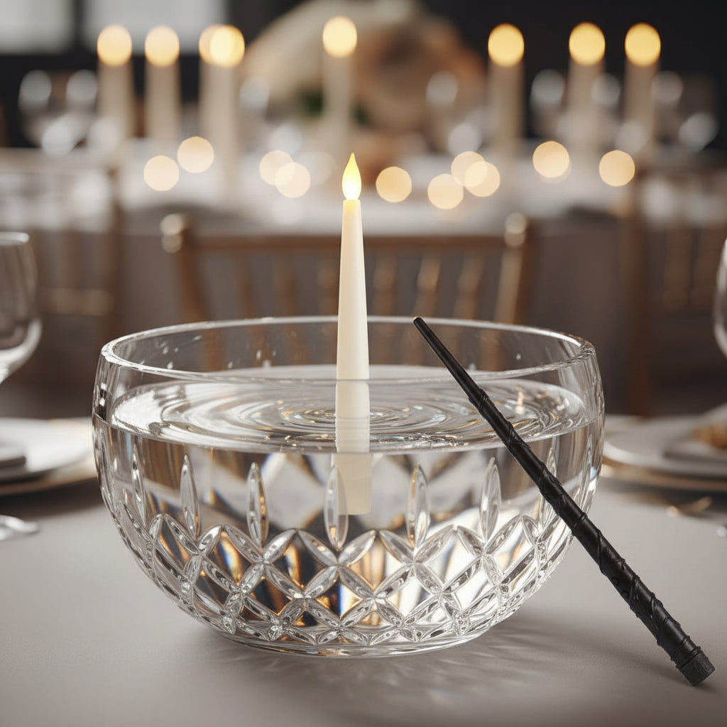 Vela flotante con control remoto LED para decoración de bodas