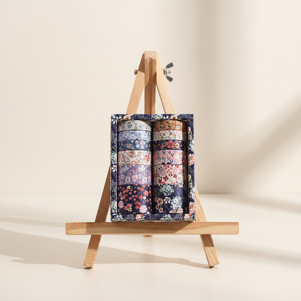 Caja de regalo decorativa con cinta adhesiva