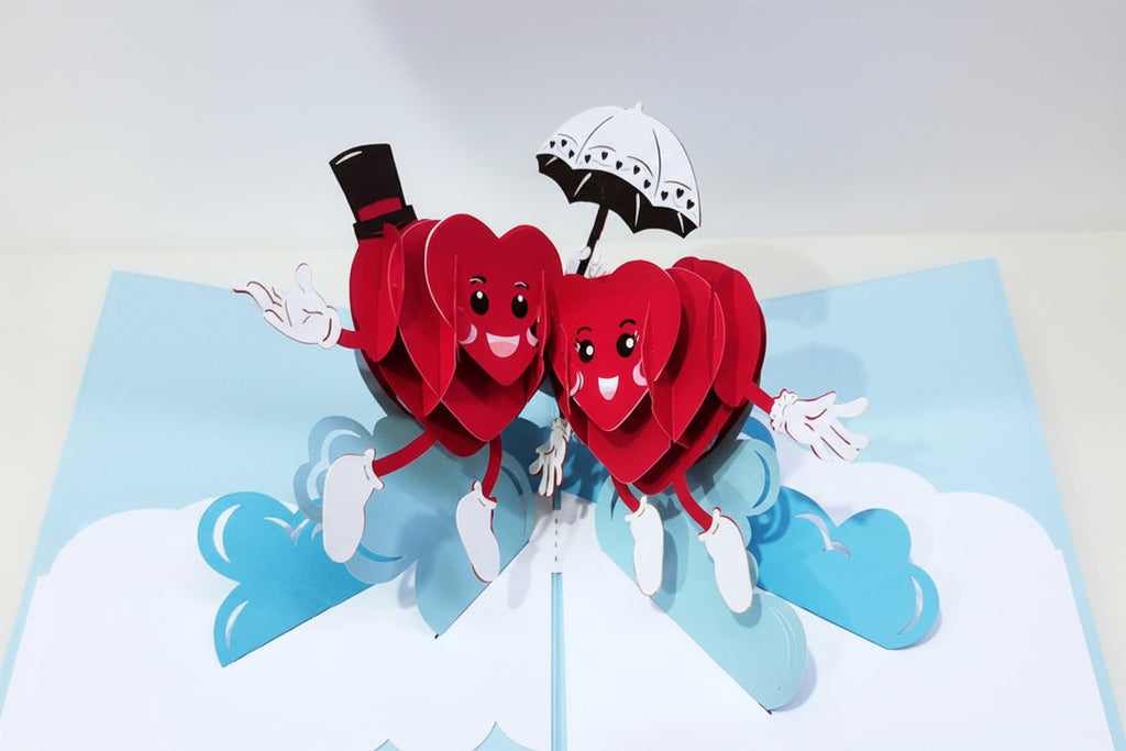 Tarjetas de felicitación 3D de papel tallado a mano