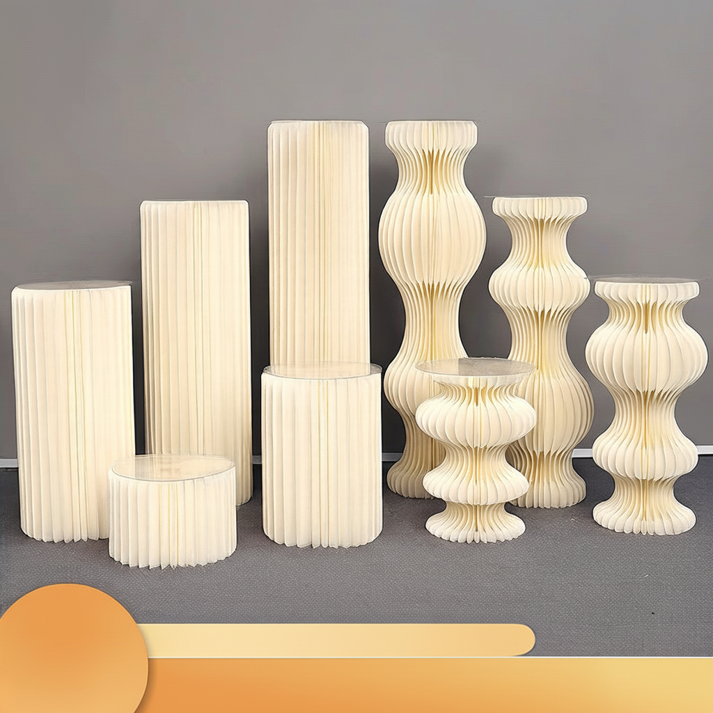 Soporte de columna plegable para mesa de postres de boda