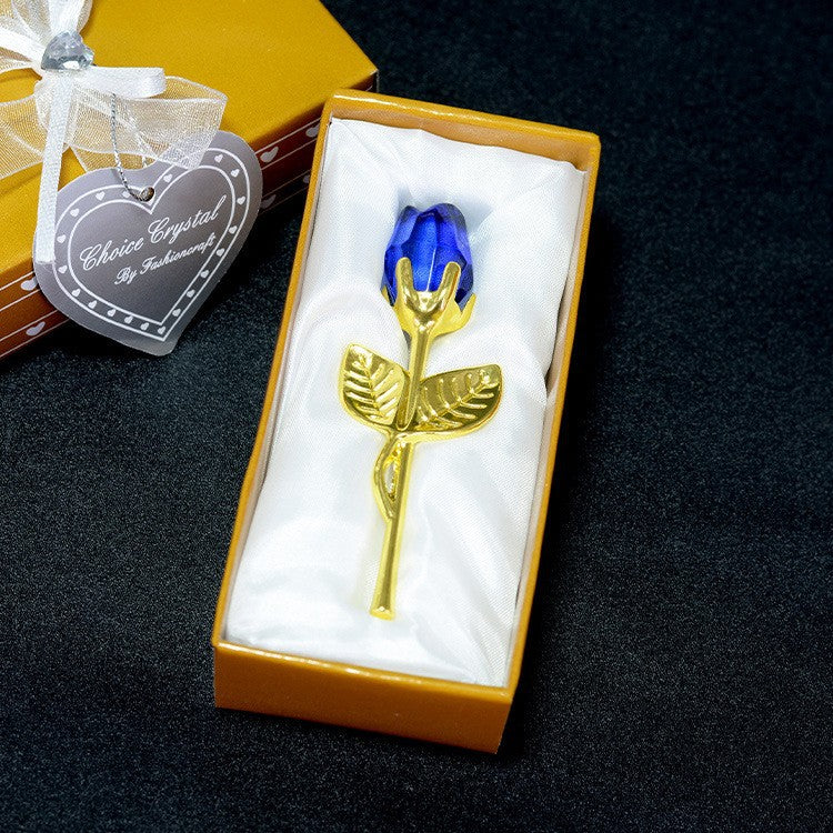 Adorno de Rosa de Cristal