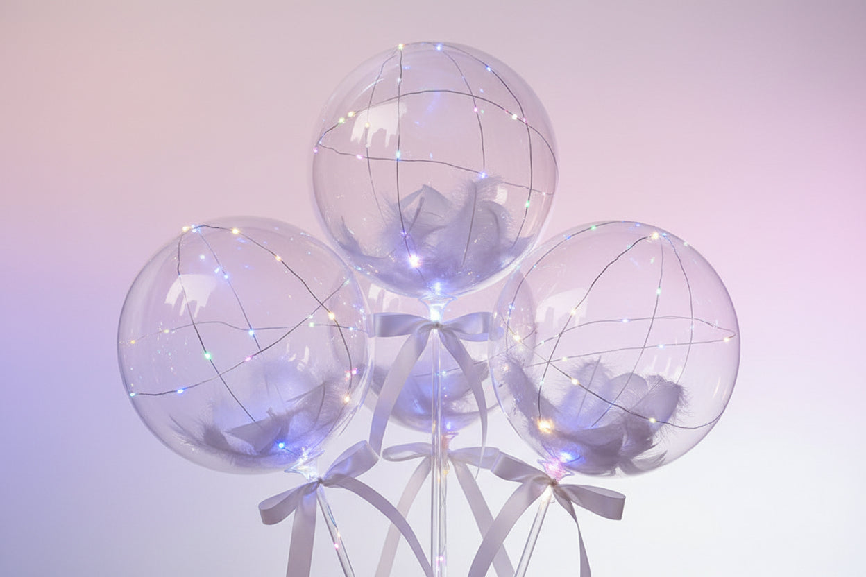 dirigió la cadena de globos de luces