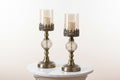 Candelabro europeo de encaje de hierro para bodas y decoración romántica