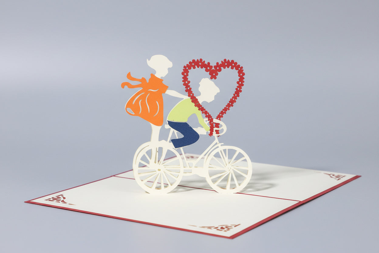 Tarjetas de felicitación 3D de papel tallado a mano