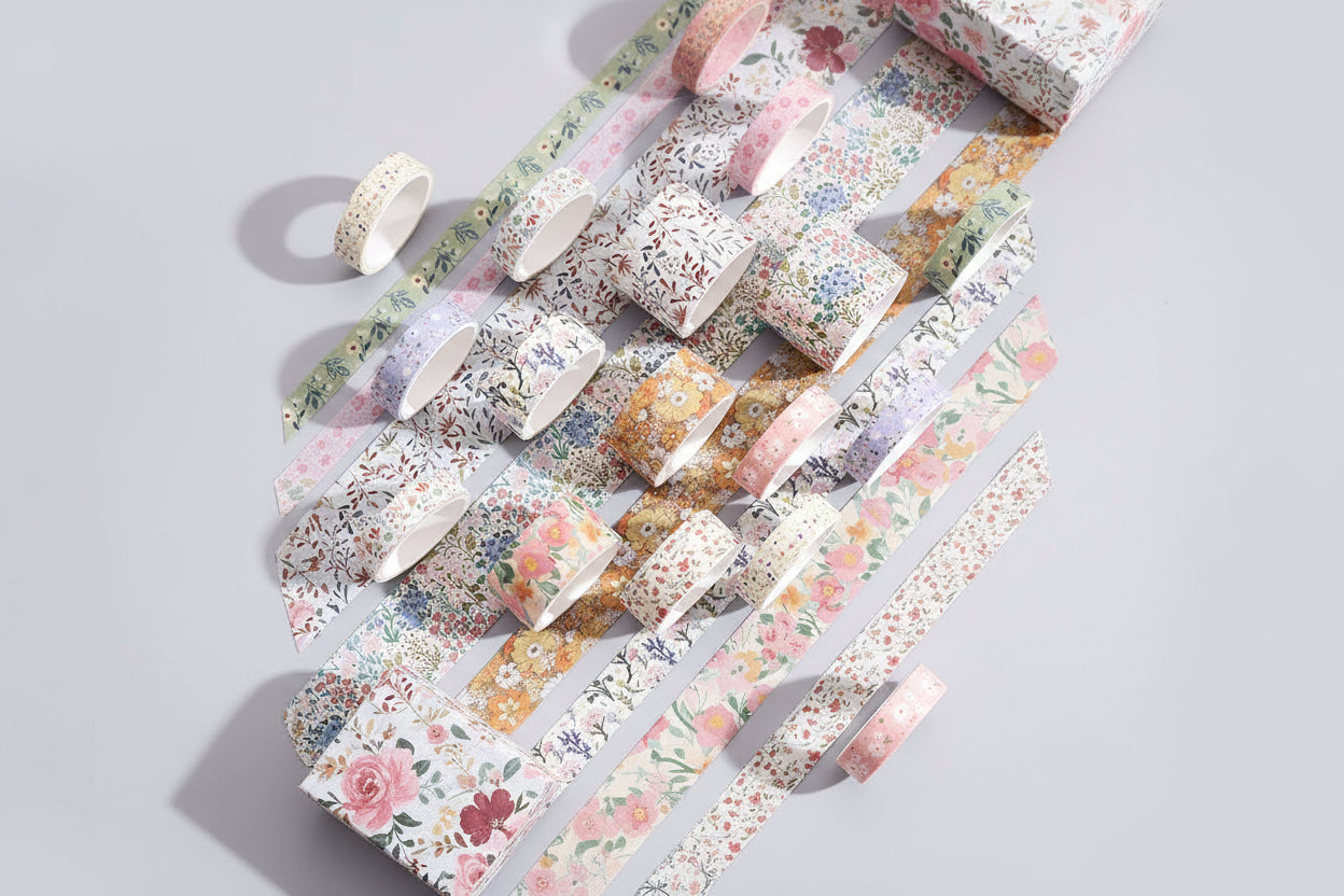 Caja de regalo decorativa con cinta adhesiva